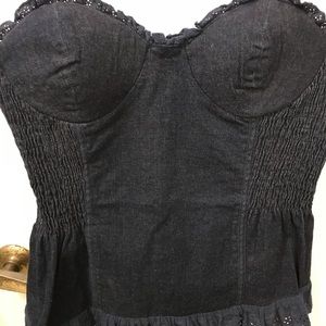 NWT Sexy bustier-type denim top
